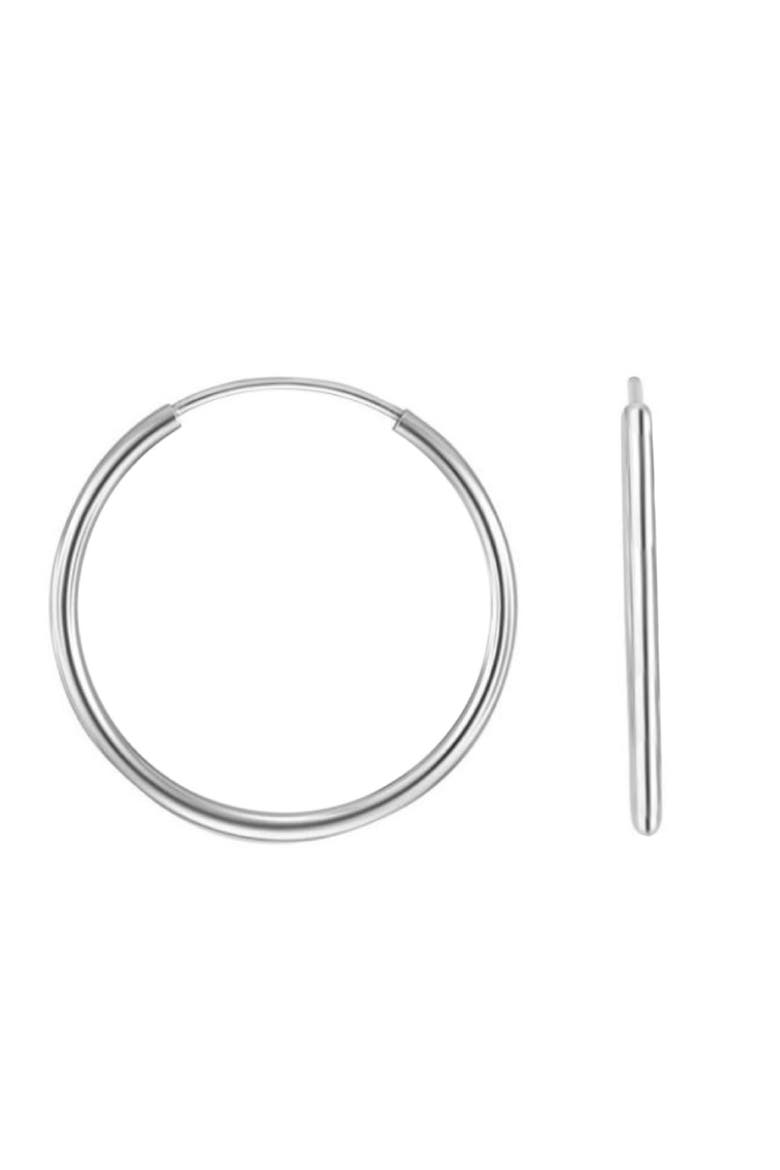 2PK Sterling Silver Hoops Set, Alternate, color, Silver