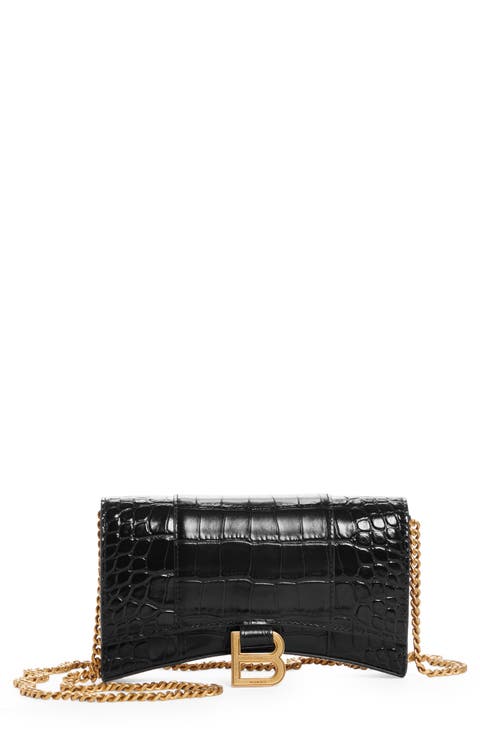 Hourglass Leather Wallet on a Chain