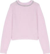 maje Removable jewel collar sweater