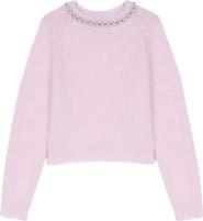 maje Removable jewel collar sweater