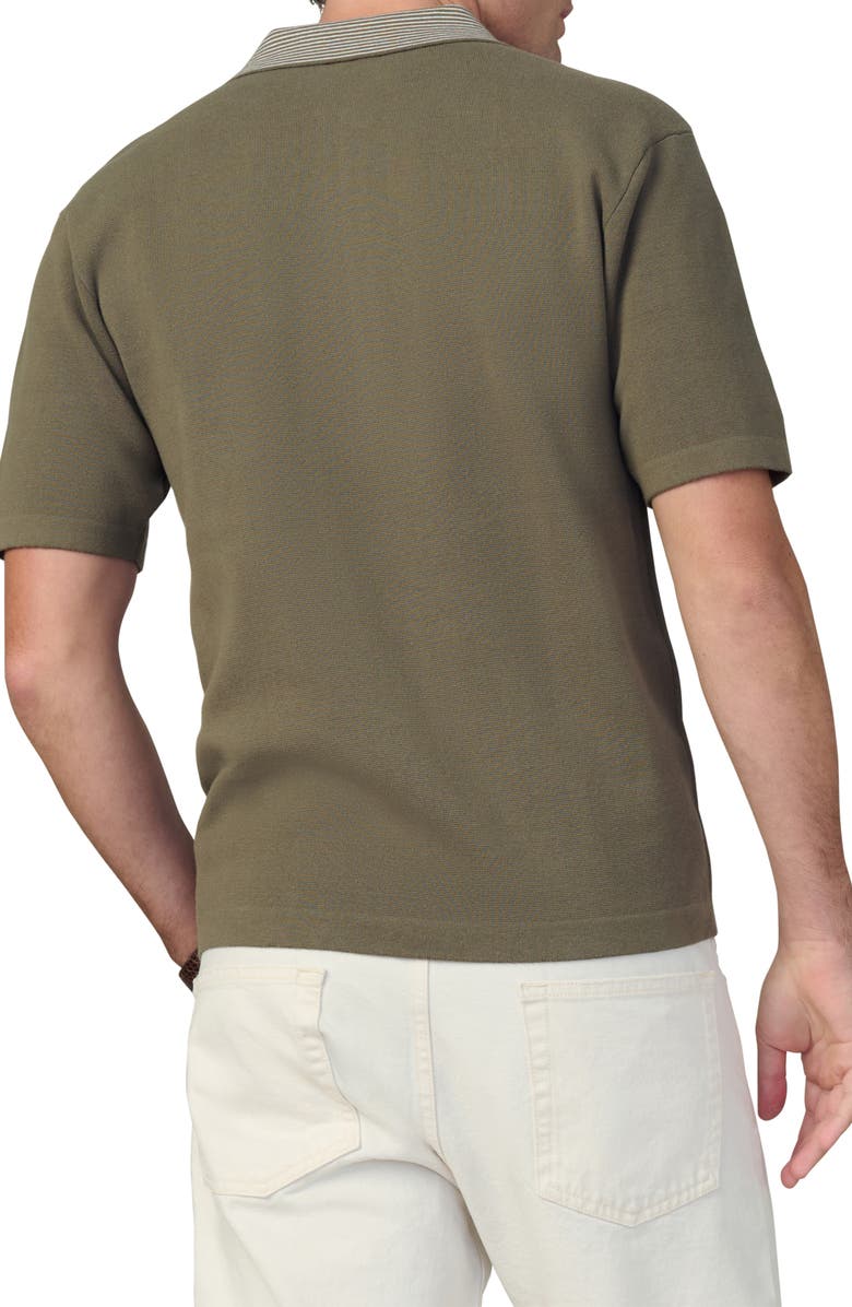 Joe's Jeans Retro Quarter Zip Polo, Alternate, color, Lichen
