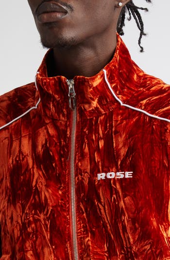 Martine Rose Shrunken Crushed Velvet Track Jacket | Nordstrom