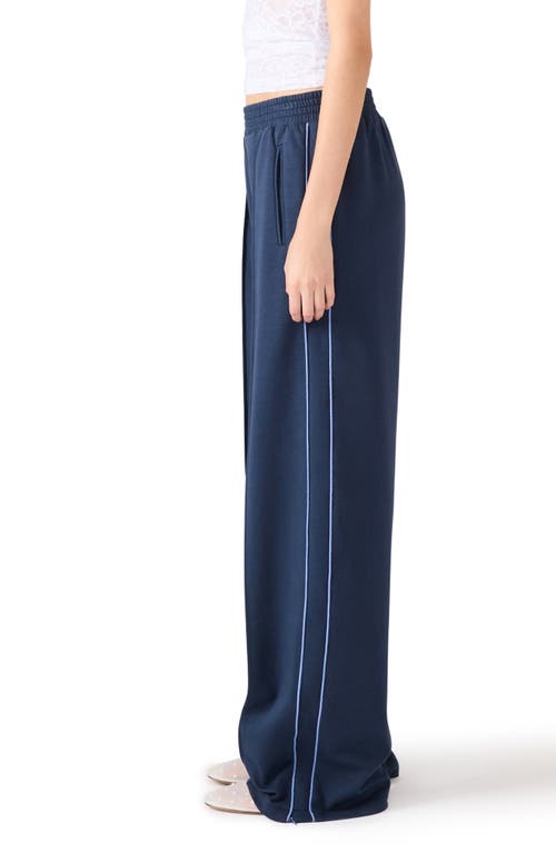 Steve Madden Cotton Blend Scuba Track Pants In Black