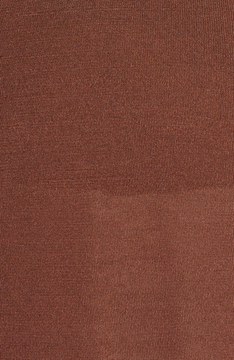 Lafayette 148 New York Sheer Sleeve V-Neck Sweater, Alternate, color, Copper Dust
