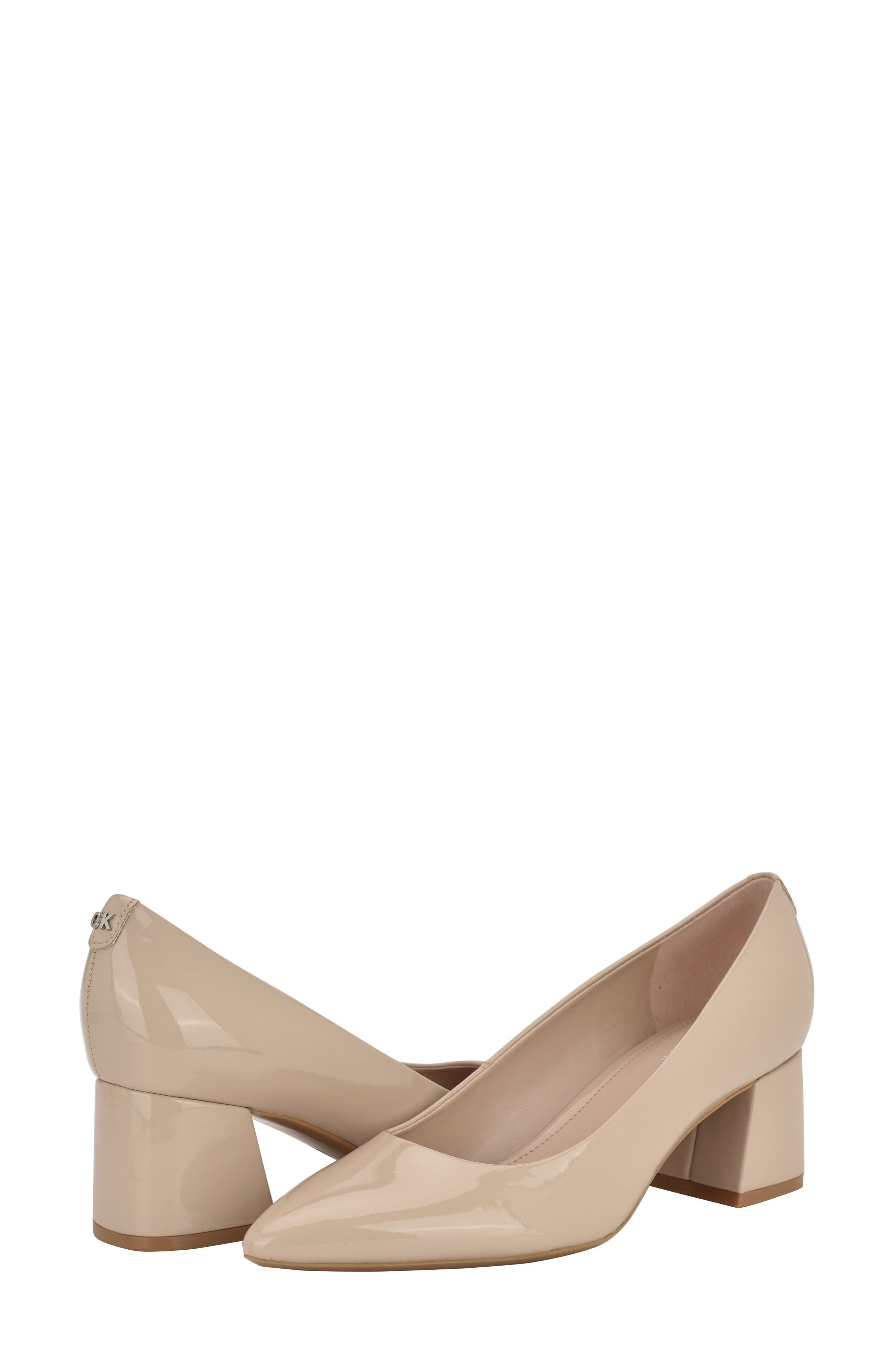 Lenott Pointed Toe Pump, Alternate, color, NATURAL PATENT