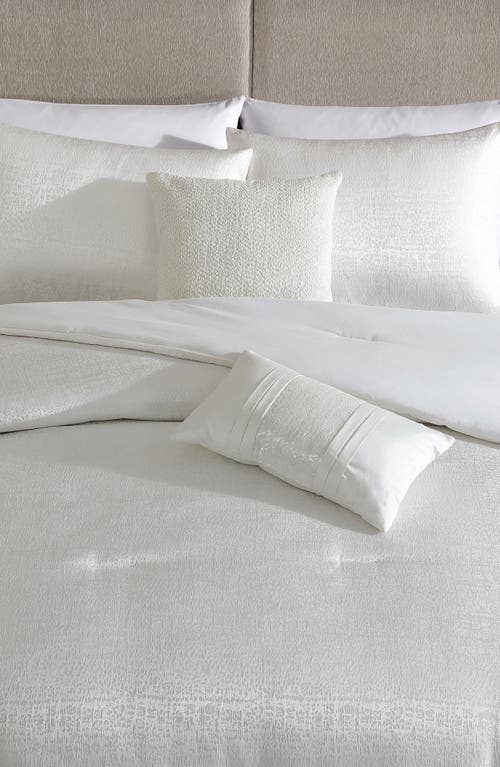 Tahari Sterling 5-piece King Comforter Set In Bright White