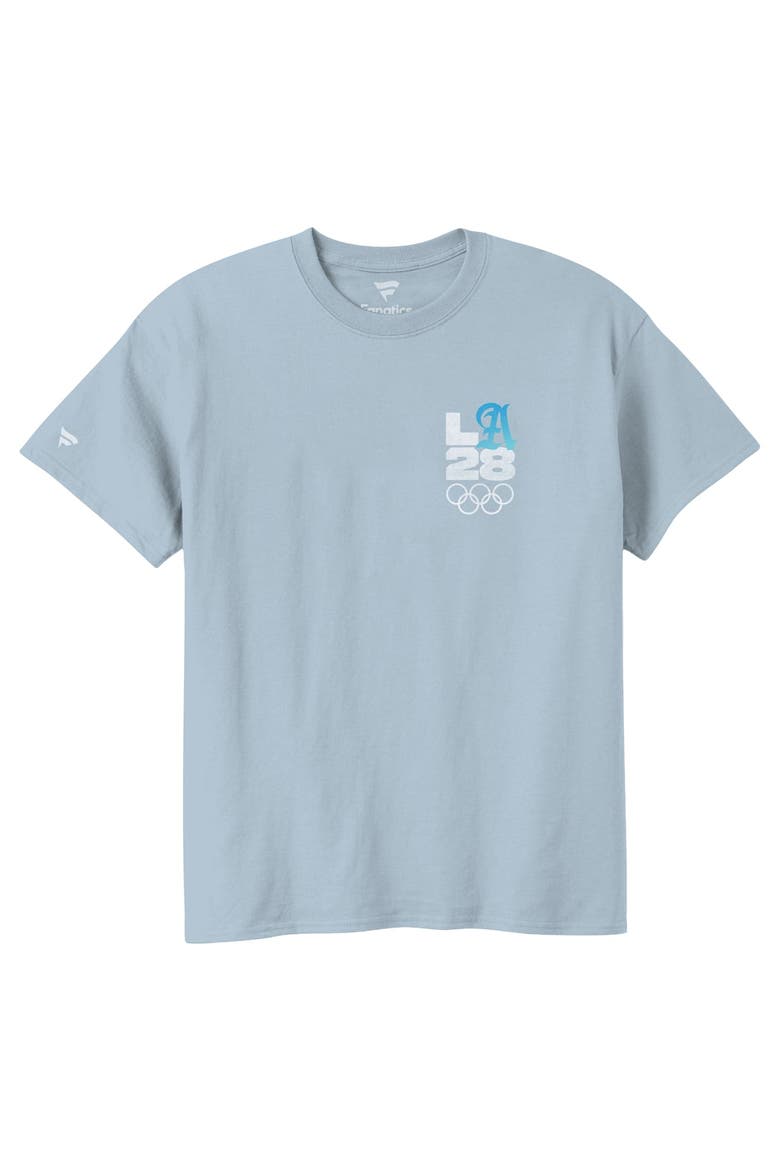 Men's Fanatics Powder Blue LA28 Bluebell Collection Landscape T-Shirt, Alternate, color, Powder Blue