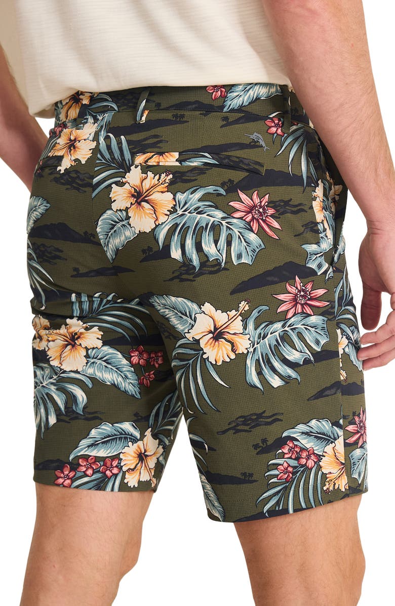 Tommy Bahama Chip Shot 9-Inch Isle Camo Floral IslandZone<sup>®</sup> Shorts, Alternate, color, Palm Verde
