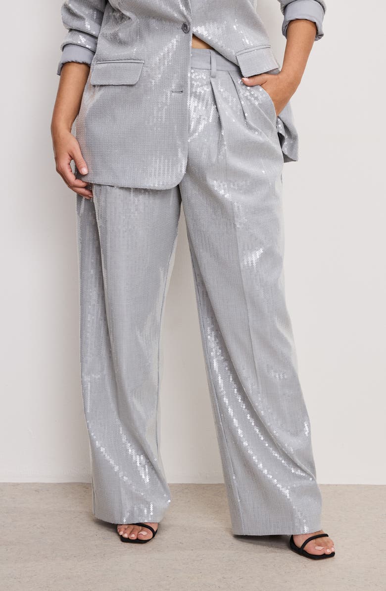 Good American Good '90s Sequin Pants, Alternate, color,