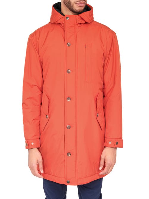 Brooklyn Brigade Solid Utility Parka Jacket In Orange