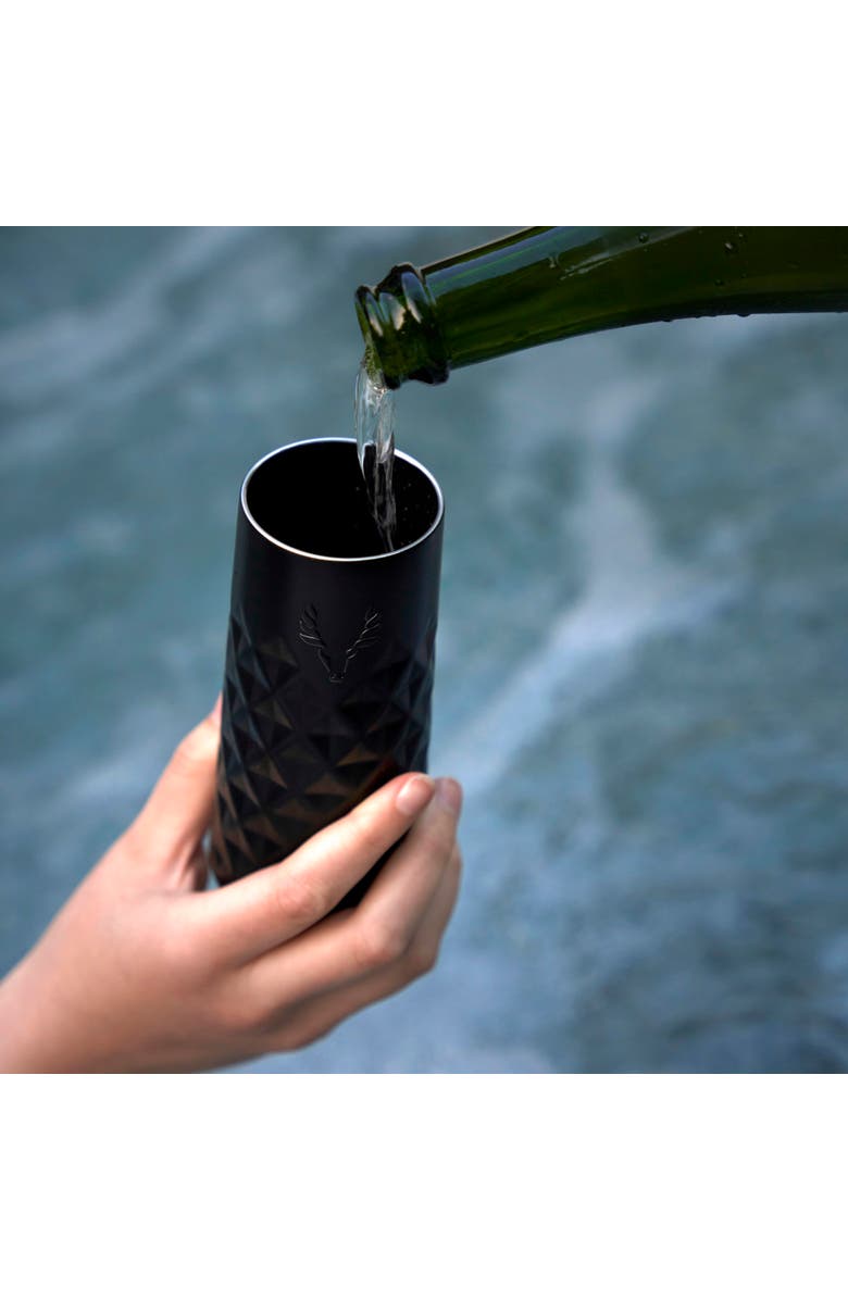 Viski Paragon Stainless Steel Champagne Flute, Alternate, color, Obsidian