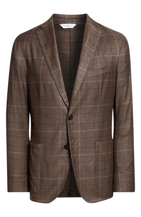 Prince of Wales Check Wool Sport Coat