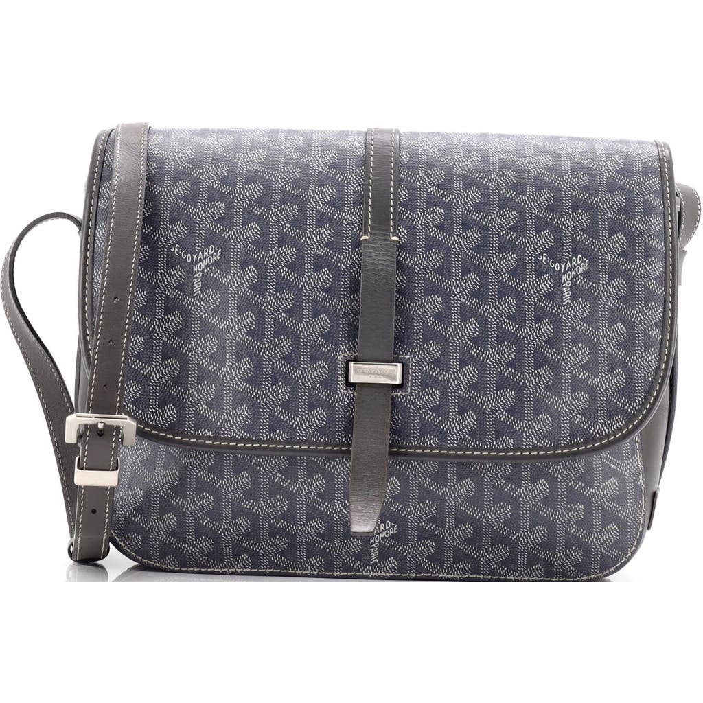 Pre-owned Goyard Goyard Belvedere Ii Messenger Bag Coated Canvas Mm In Gray