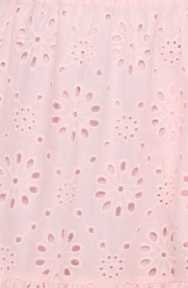 Petal & Pup Angelina Cotton Midi Skirt Set, Alternate, color, Pink Broiderie
