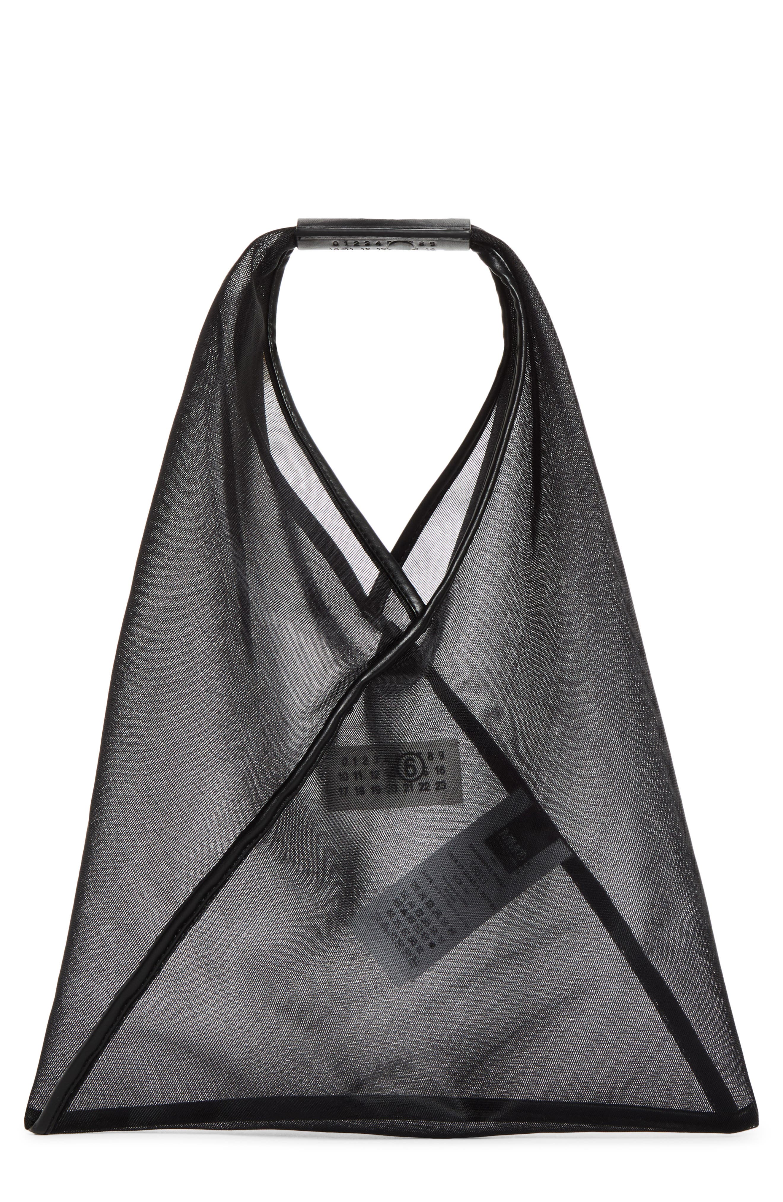 Small Japanese Mesh Handbag, Main, color, BLACK
