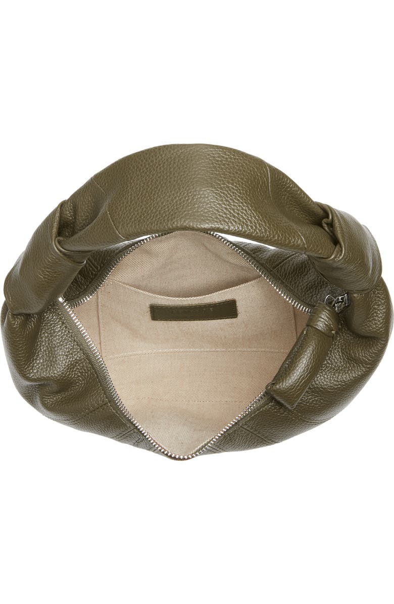 Lemaire Mini Fortune Croissant Leather Handbag, Alternate, color, Dark Olive