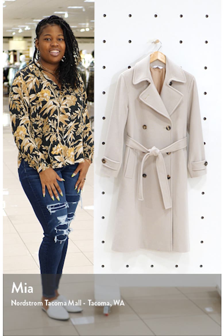 Wool Double Breasted Trench Coat video