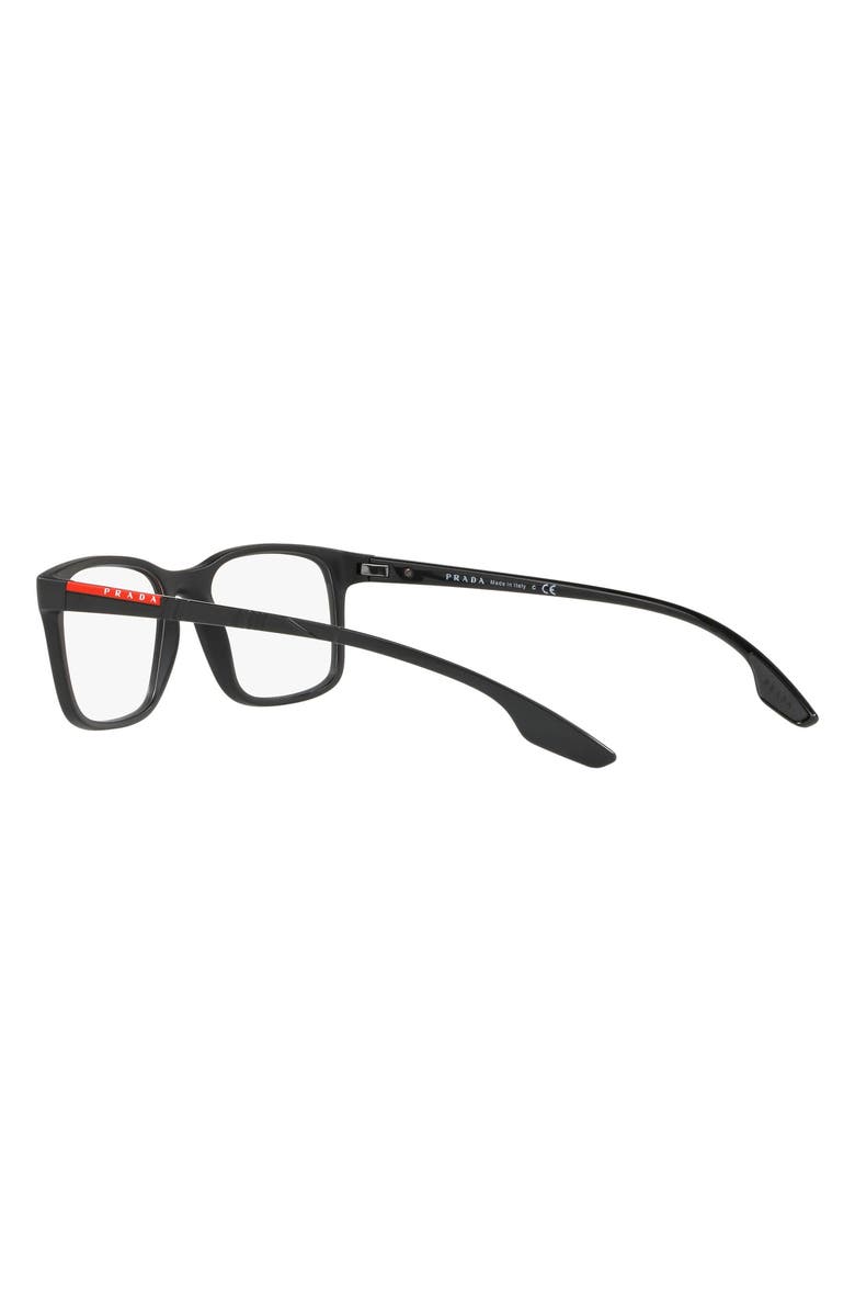 Prada 54mm Pillow Optical Glasses, Alternate, color, Matte Black