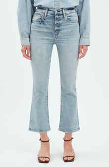 Shy Girl High Rise Crop Flare Jeans