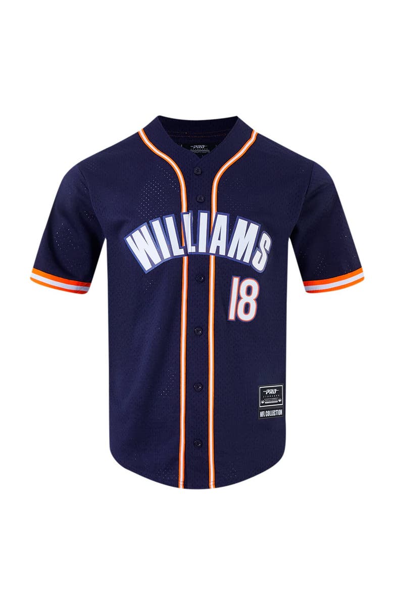 PRO STANDARD Men's Pro Standard Caleb Williams Navy Chicago Bears Mesh Button-Up Baseball Jersey, Alternate, color, Navy