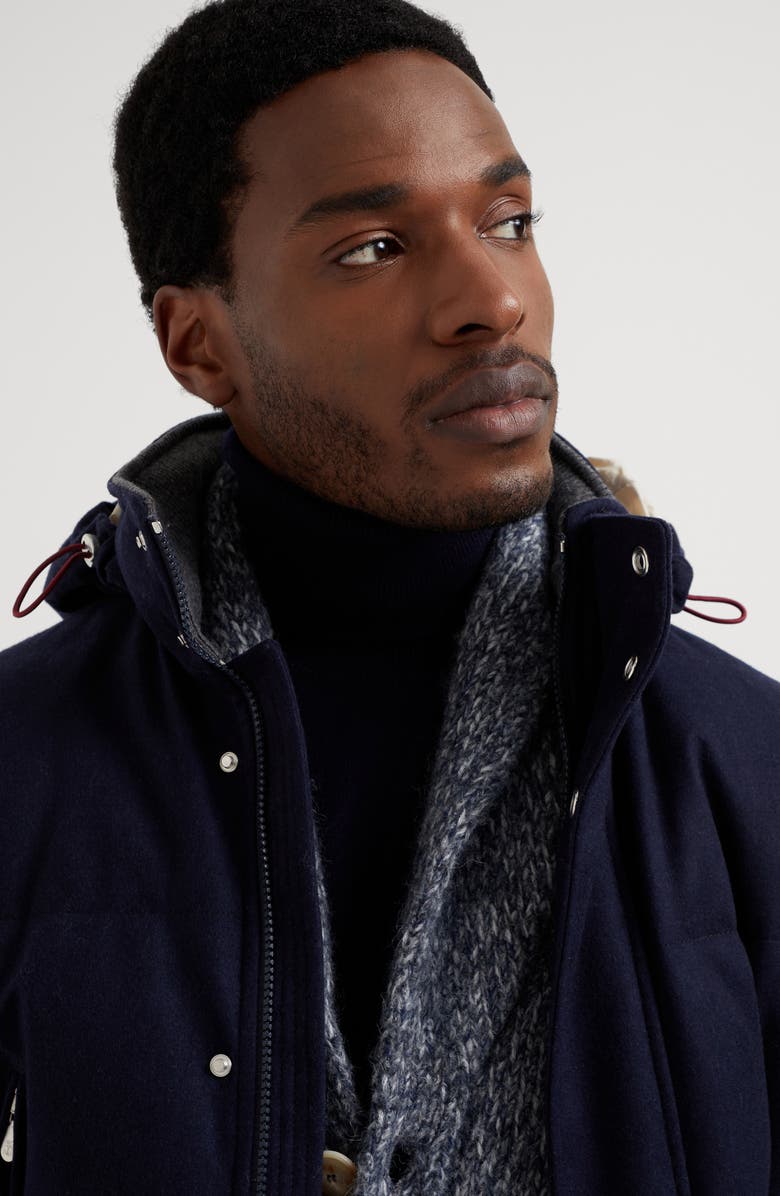 Brunello Cucinelli Wool flannel down jacket, Alternate, color, 