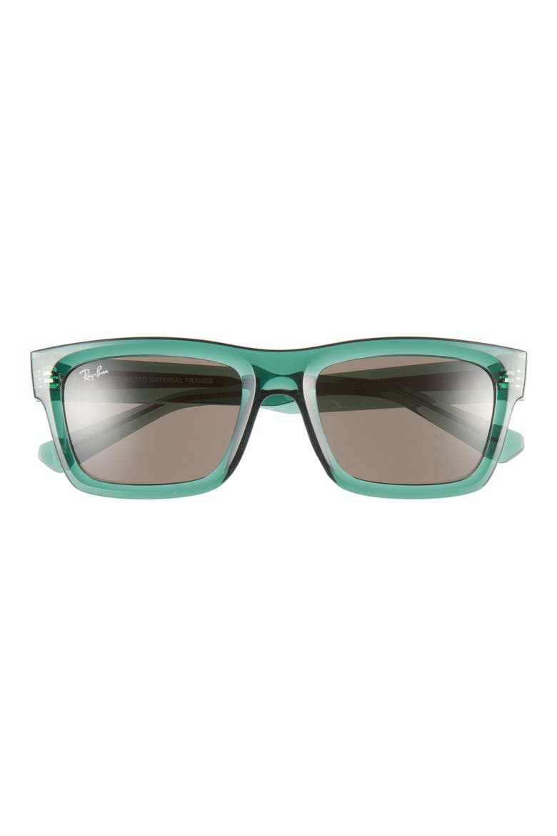 Warren 54mm Rectangular Sunglasses, Main, color, TRANSPARENT GREEN