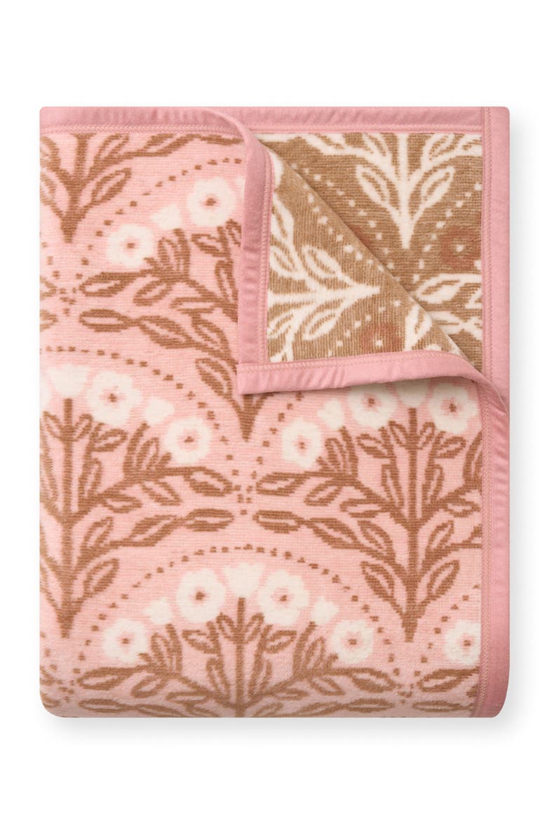 Georgia Floral Throw Blanket, Main, color, PINK