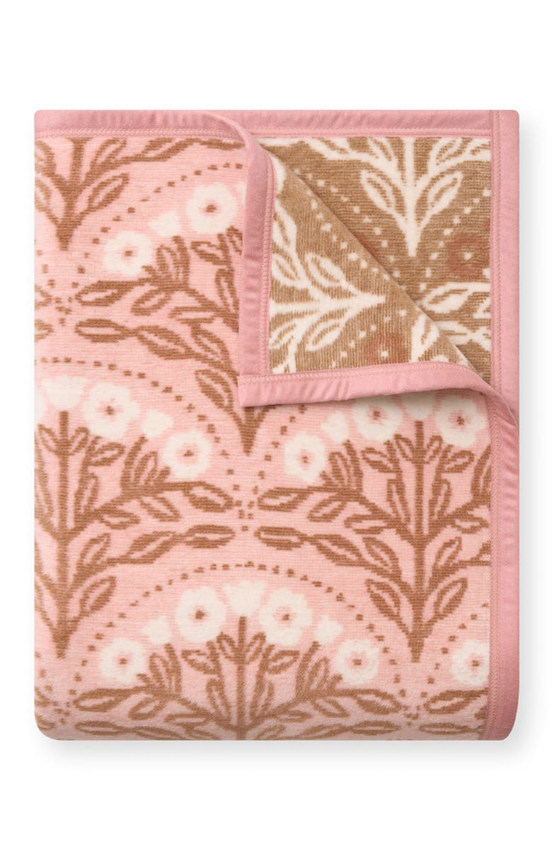 ChappyWrap Georgia Floral Throw Blanket, Main, color, Pink