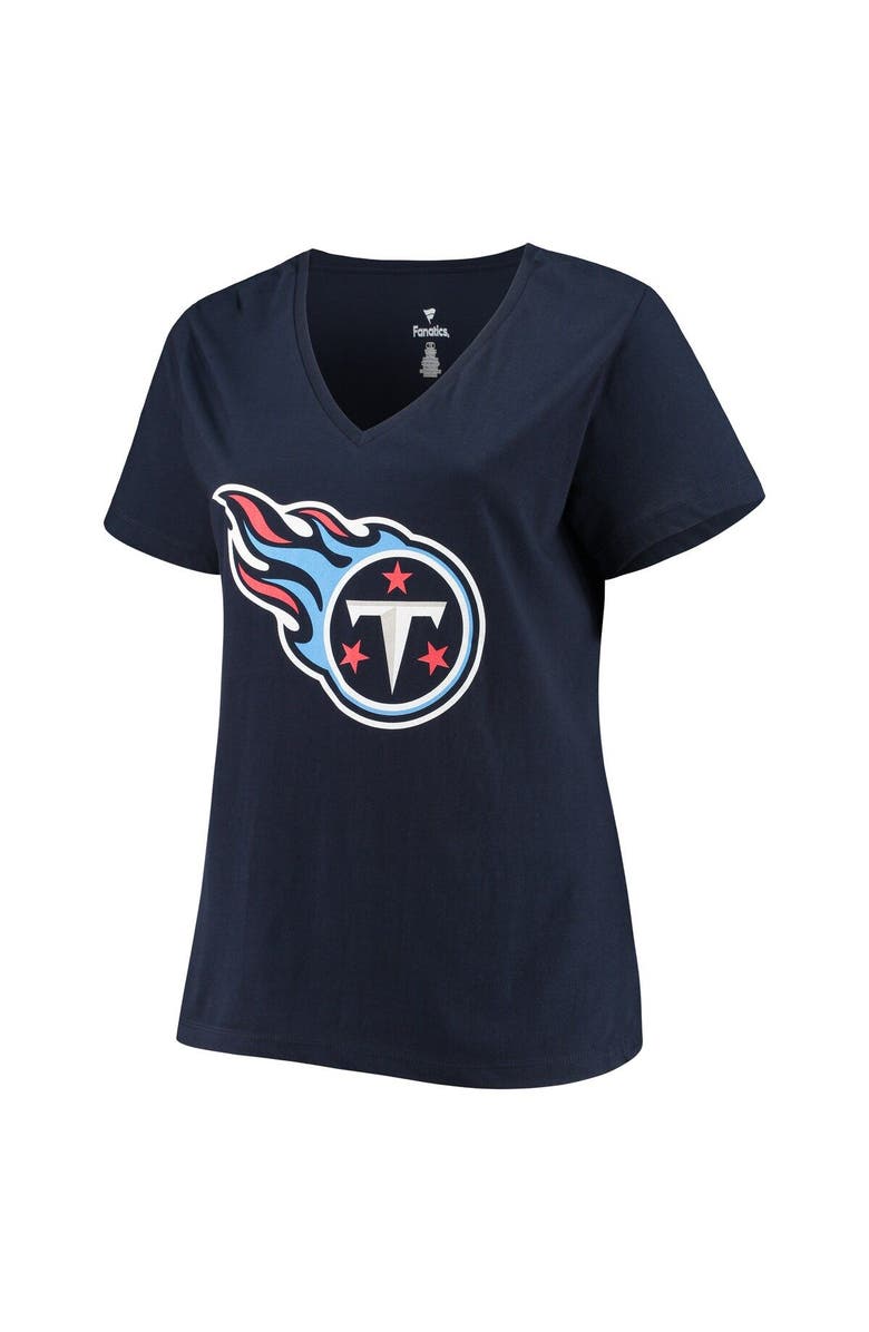 FANATICS Women's Derrick Henry Navy Tennessee Titans Plus Size Fair Catch Name & Number V-Neck T-Shirt, Alternate, color, 