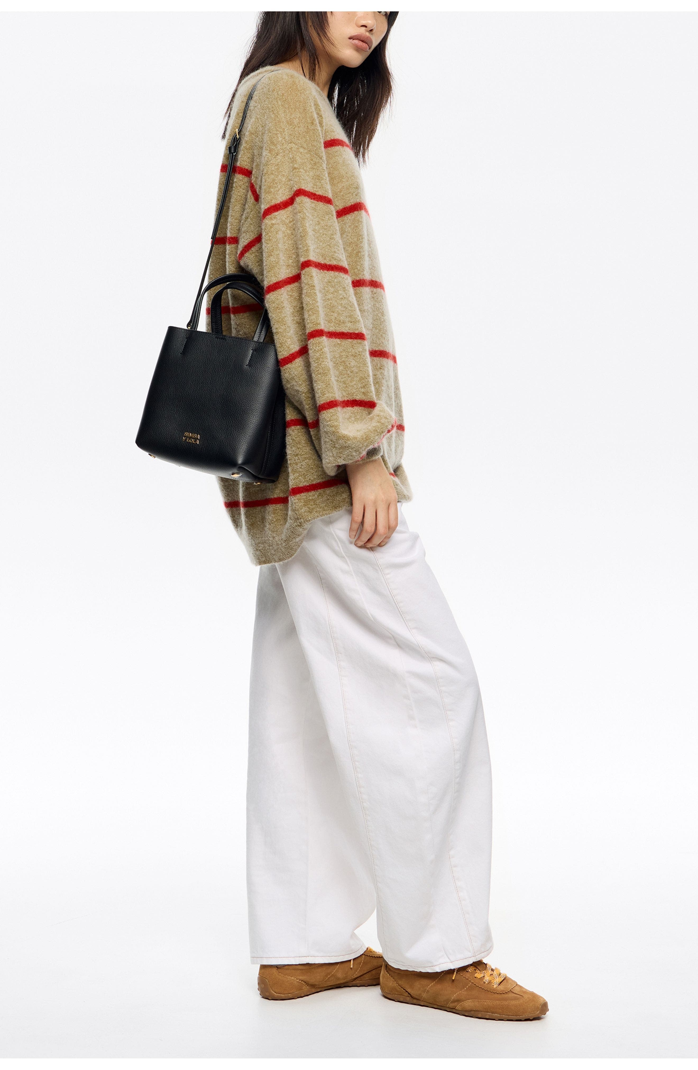 Bimba y Lola Mini Chihuahua Bag Leather, Alternate, color, Black