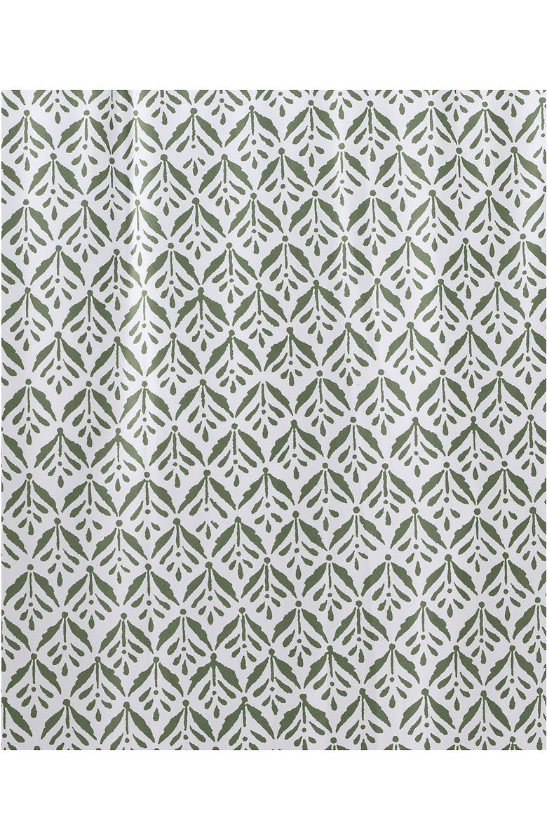 Lands' End 400 Thread Count Premium Supima Cotton No Iron Sateen Duvet Bed Cover, Alternate, color, Stone Green Wood Block Floral