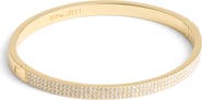 COACH Frontal Crystal Pavé Hinged Bangle Bracelet