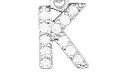 Adornia Initial & Heart 2-pack Stretch Bracelets In Silver-k