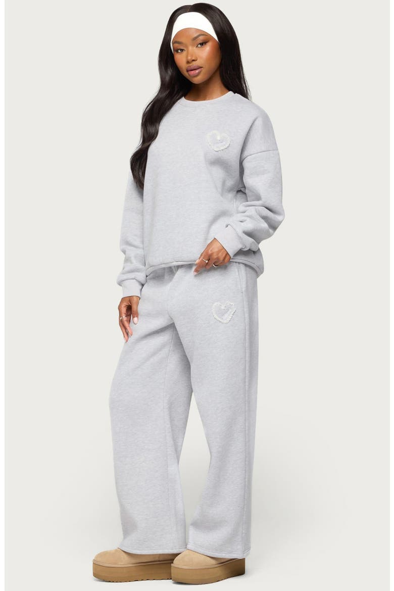 Love Edikted Wide Leg Sweatpants, Alternate, color, GRAY-MELANGE