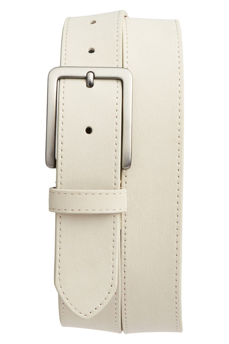 Richard Nubuck Leather Belt, Main, color, TAN FOG