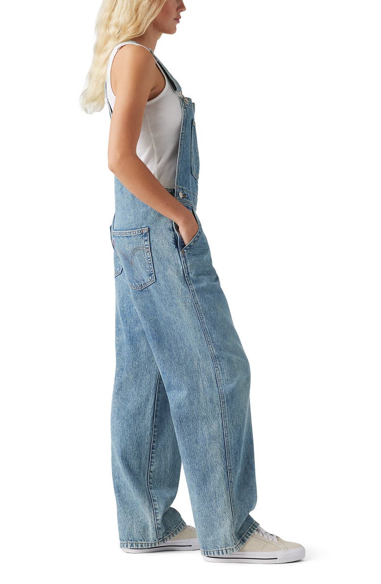 Levi's<sup>®</sup> Baggy Denim Overalls, Alternate, color,