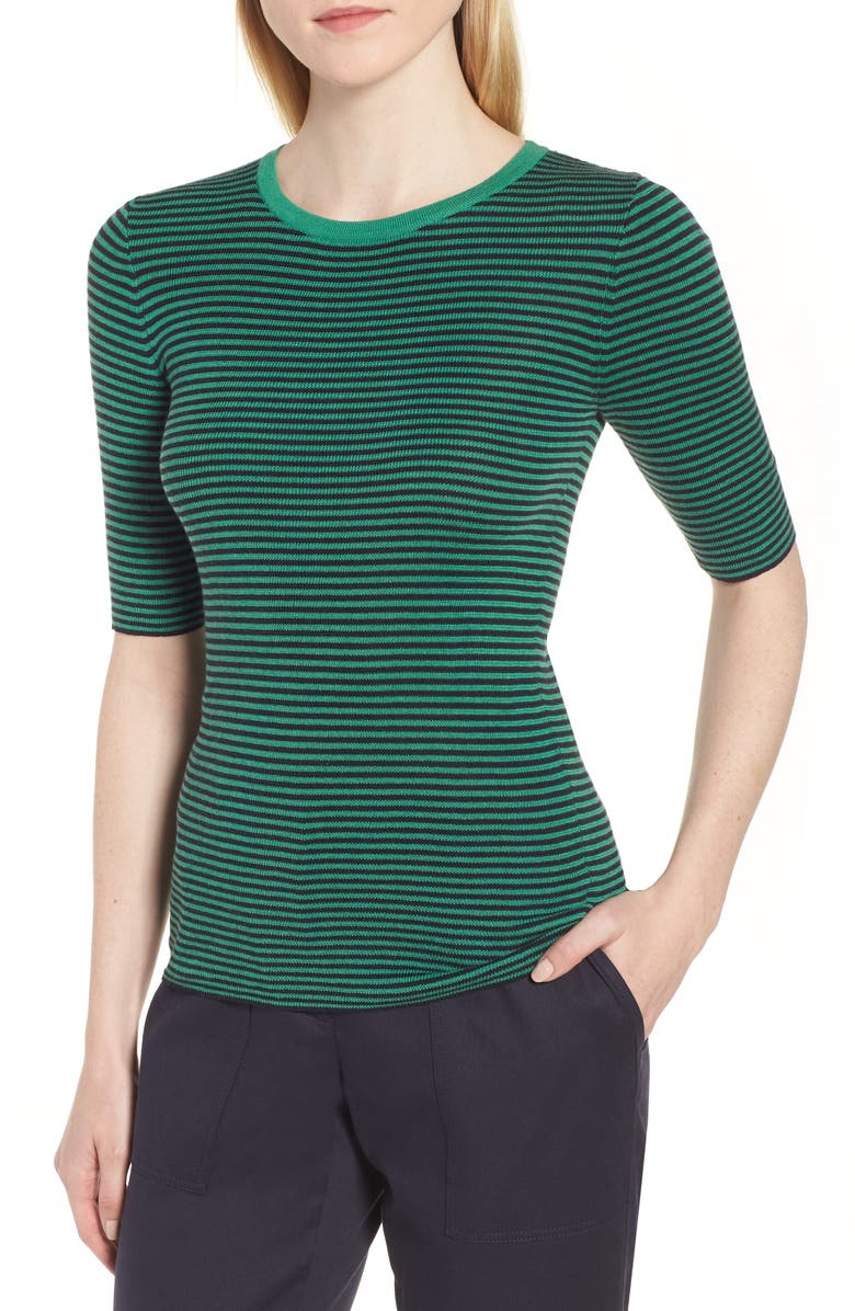 Nordstrom Signature Stripe Crewneck Sweater, Main, color, 