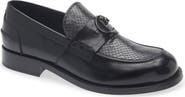 Roberto Cavalli Ford Snake Embossed Leather Loafer