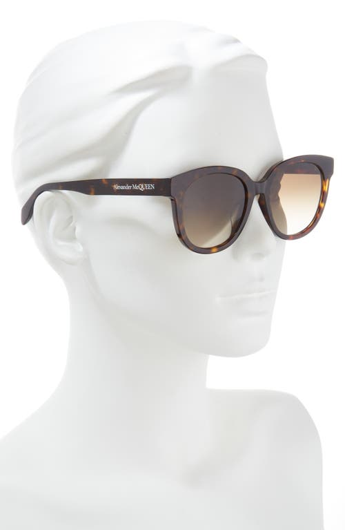 Alexander Mcqueen Mcqueen 54mm Round Sunglasses In Havana Havana Brown