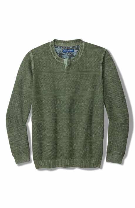 Saltwater Tide Abaco Cotton Split Neck Sweater