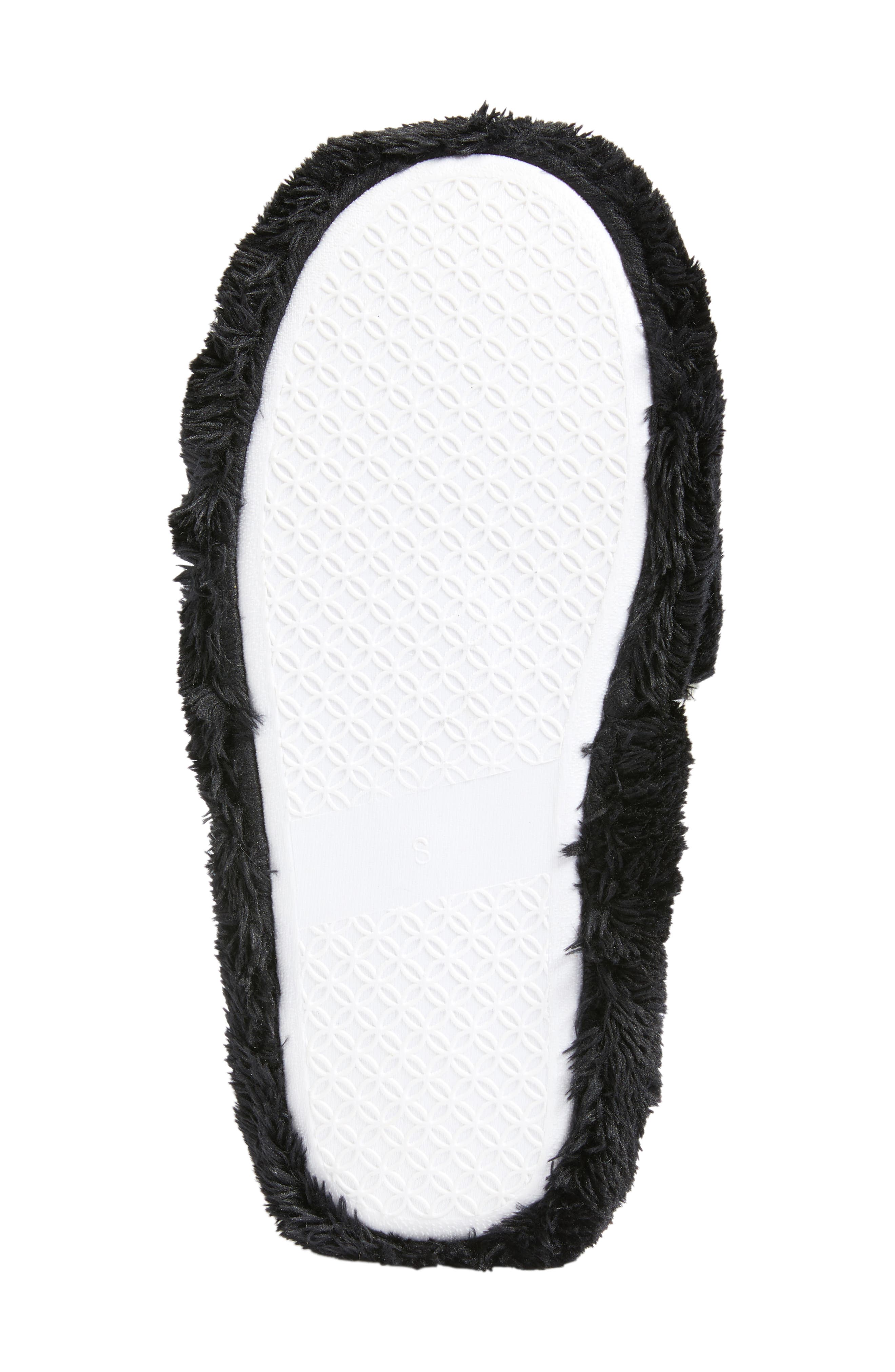 Frosted Scuff Slippers, Alternate, color, BLACK