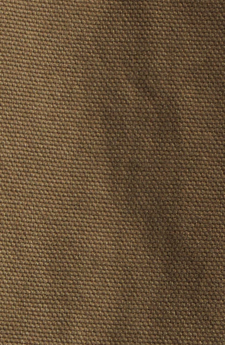 Dolce&Gabbana Genuine Shearling Trim Cotton Parka, Alternate, color, Verde Marcio