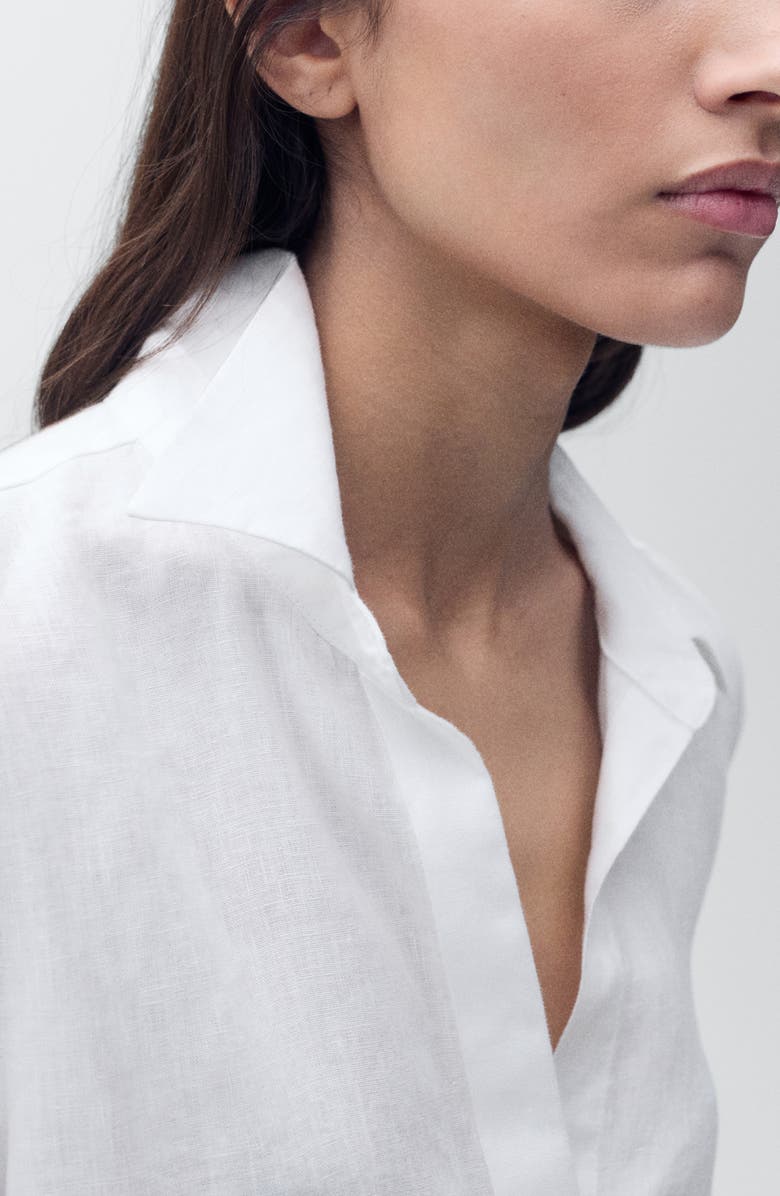 MANGO Linen Shirt, Alternate, color, 