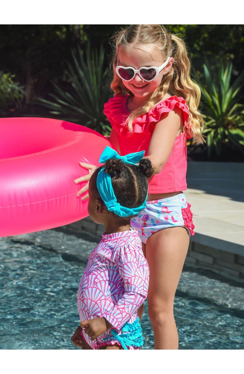 RuffleButts UPF50 Sun Protected Ruffle Tankini, Alternate, color, Blue Mermaid Princess