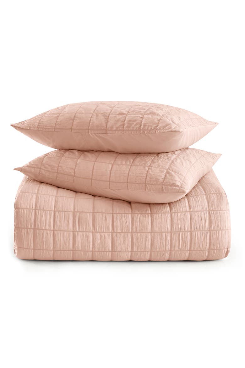 Jessa Tile Pattern 7-Piece Bedding Set - King, Alternate, color, BLUSH