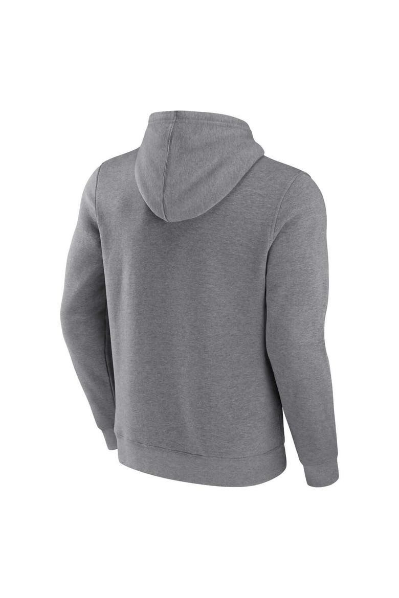 Men's Fanatics Heathered Gray Toronto Raptors Off The Bench Color Block Pullover Hoodie, Alternate, color, Heather Gray
