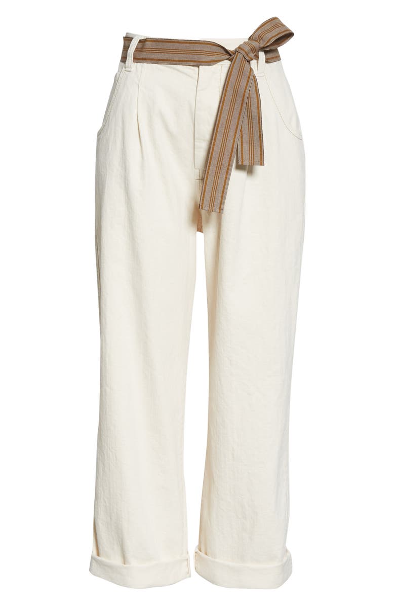 Brunello Cucinelli Brunello Cucinello Belted Boyfriend Jeans, Alternate, color, 