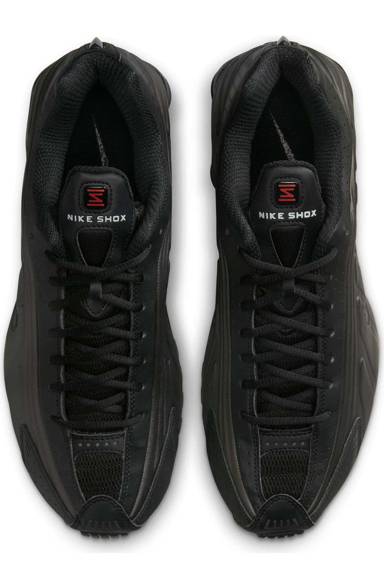 Nike Shox R4 Sneaker, Alternate, color, 001 001 001 001 Black/Black/Bright Crimson/Black