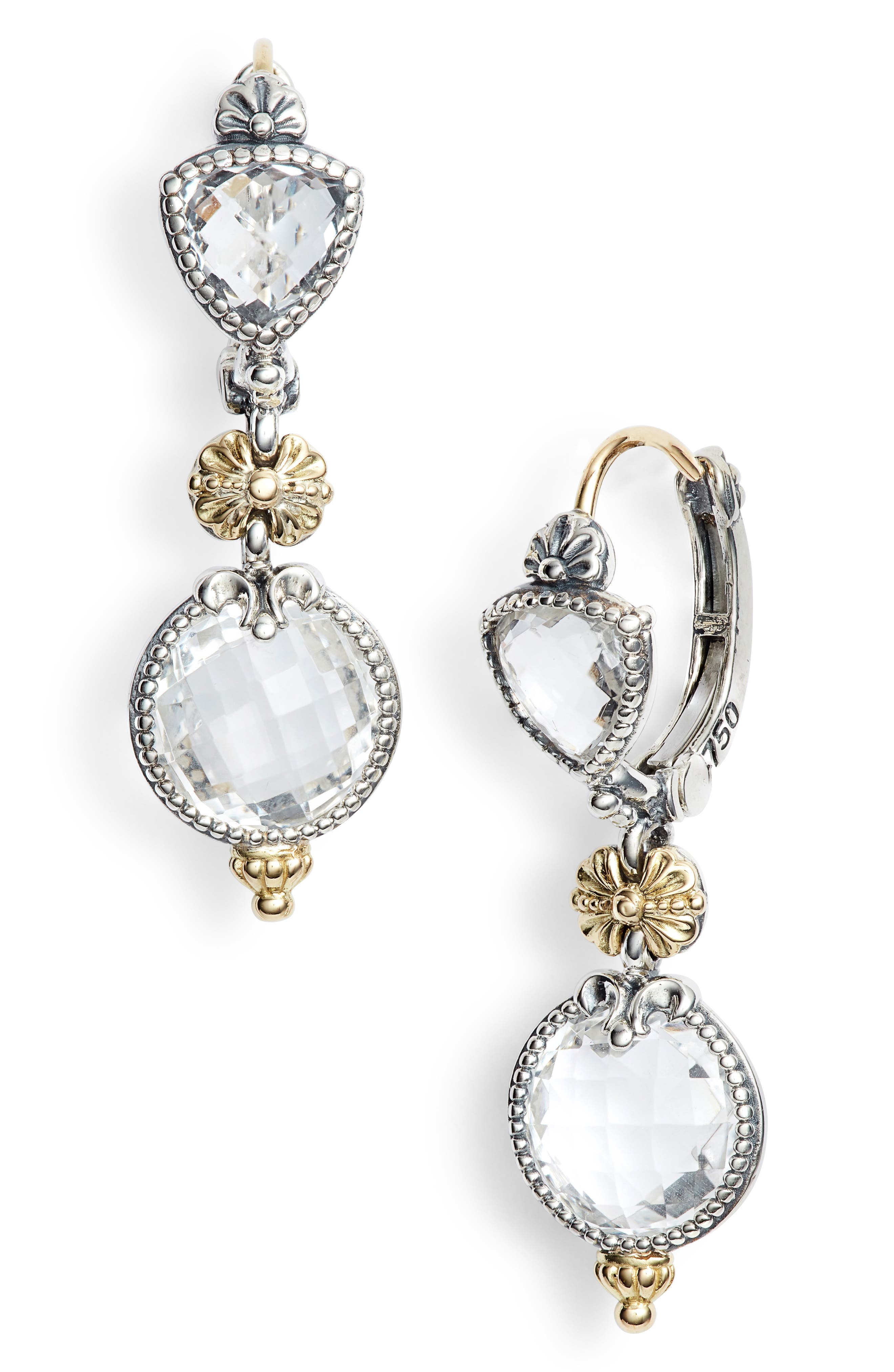 Konstantino Pythia Double Drop Crystal Earrings (Women) | Nordstrom