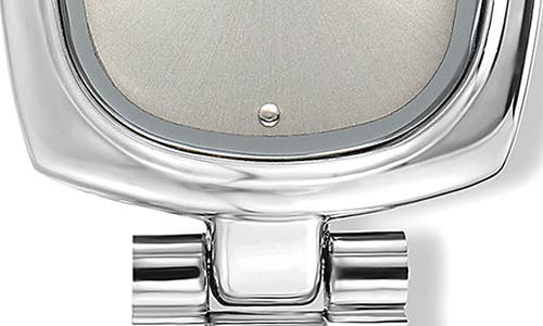Ettika Square Dial Bracelet Watch, 20mm X 23mm In Silver
